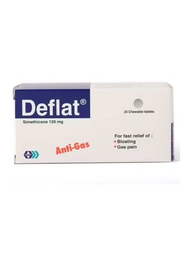 Deflat 120 mg 24 Chewable Tablets