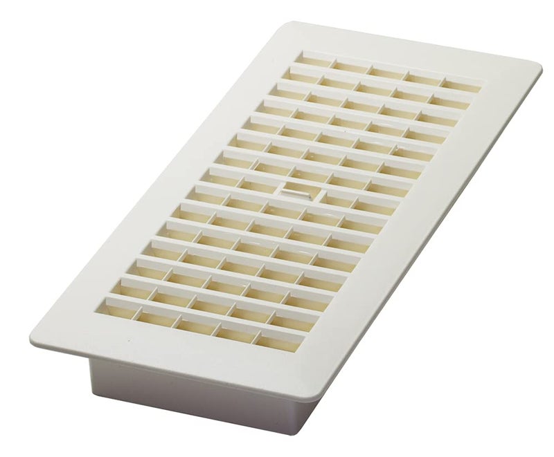Decor Grates PL410AL 4Inch by 10Inch Plastic Floor Register Almond