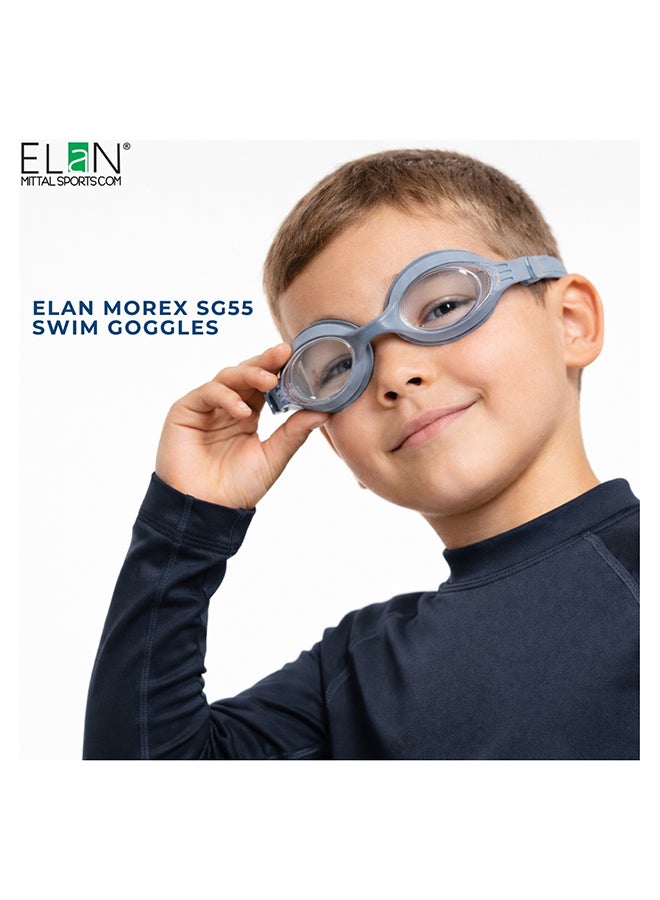 Elan ELAN Morex Professional Swim Goggles - Sleek Grey Edition - Premium Vacuum Leak-Proof Seal & Soft Silicone Strap - Anti-Fog HD Lenses with UV Protection - Premium Goggles for Performance, Durability and Everyday Use - Image 5