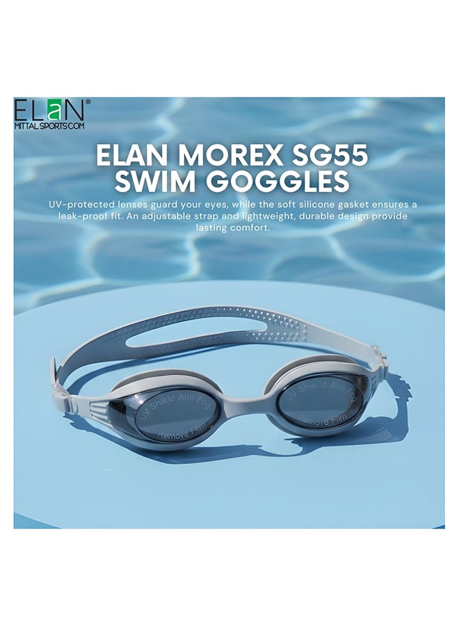 Elan ELAN Morex Professional Swim Goggles - Sleek Grey Edition - Premium Vacuum Leak-Proof Seal & Soft Silicone Strap - Anti-Fog HD Lenses with UV Protection - Premium Goggles for Performance, Durability and Everyday Use - Image 3
