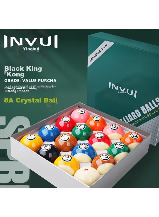 Invui Billiard Ball, Black Diamond Crystal Ball, Black 8, Trick Shot, Standard Chinese Style, 16 Color Billiard Supplies, Pool Ball, 8a57.2mm - Image 1
