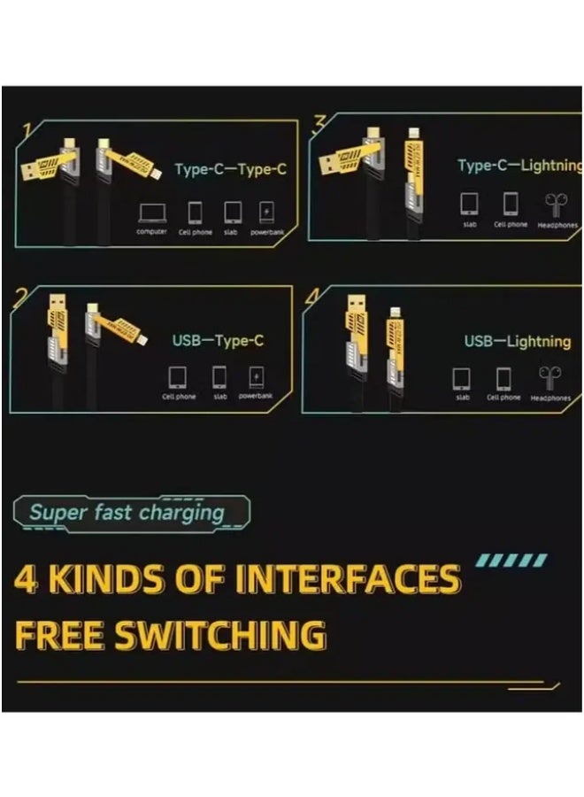 START ST-353 4-in-1 Fast Charging and Data Cable - 65W/27W Super Fast Charging | START ST-353 4-in-1 Fast Charging Data Cable 65W + 27W - Image 2