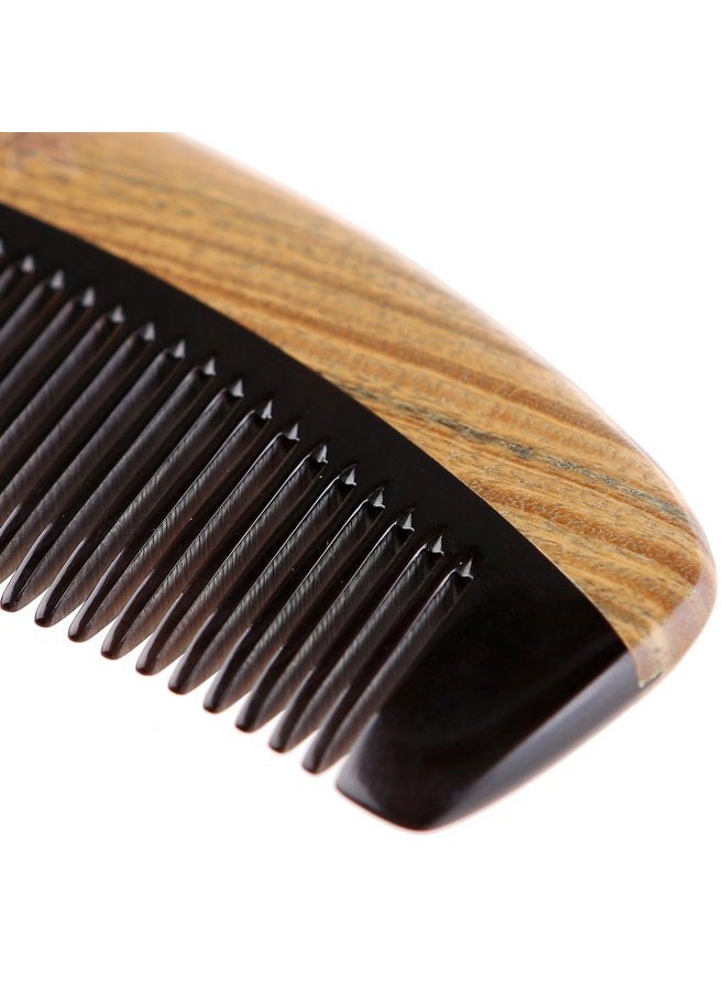Breezelike Hair Comb - Wooden Fine Tooth Comb for Women, Men and Kids - No Static Sandalwood Buffalo Horn Comb - Image 2