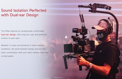 SYNCO XTALK XMax2 Wireless Intercom Headset System 2.4GHz 1640 feet 500 Meters Dual-Ear Team Communication Headset for Live Show Stage Performance Movie Shoot - Image 2