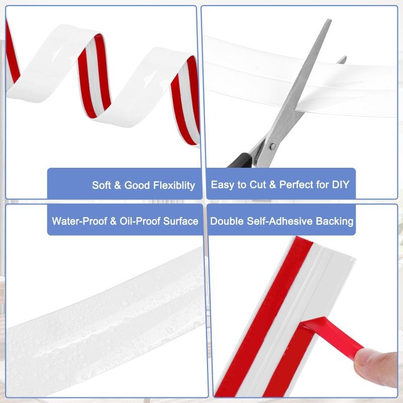 Self-Adhesive Wall Corner Guard: White Flexible Edge Protector - Peel And Stick Corner Molding For Home Improvement Diy Projects - Image 3