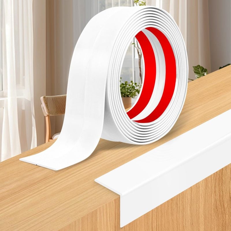 Self-Adhesive Wall Corner Guard: White Flexible Edge Protector - Peel And Stick Corner Molding For Home Improvement Diy Projects - Image 1