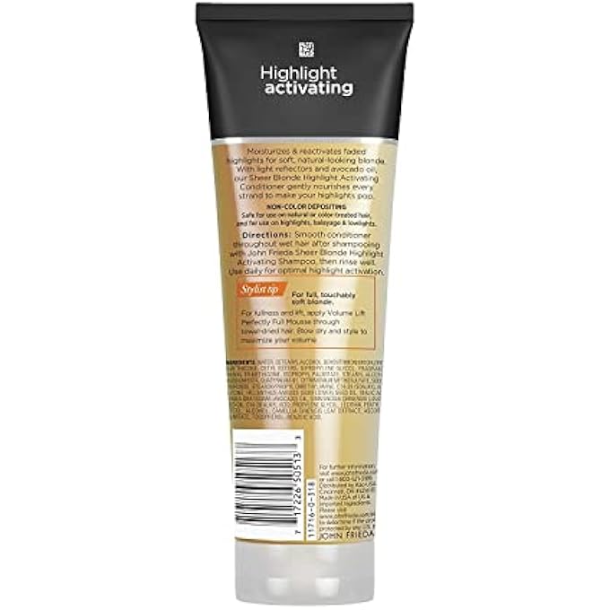 John Frieda (PACK OF 1) - SHEER BLONDE HIGHLIGHT ACTIVATING ENHANCING CONDITIONER (FOR LIGHTER BLONDES), 250ML - Image 3