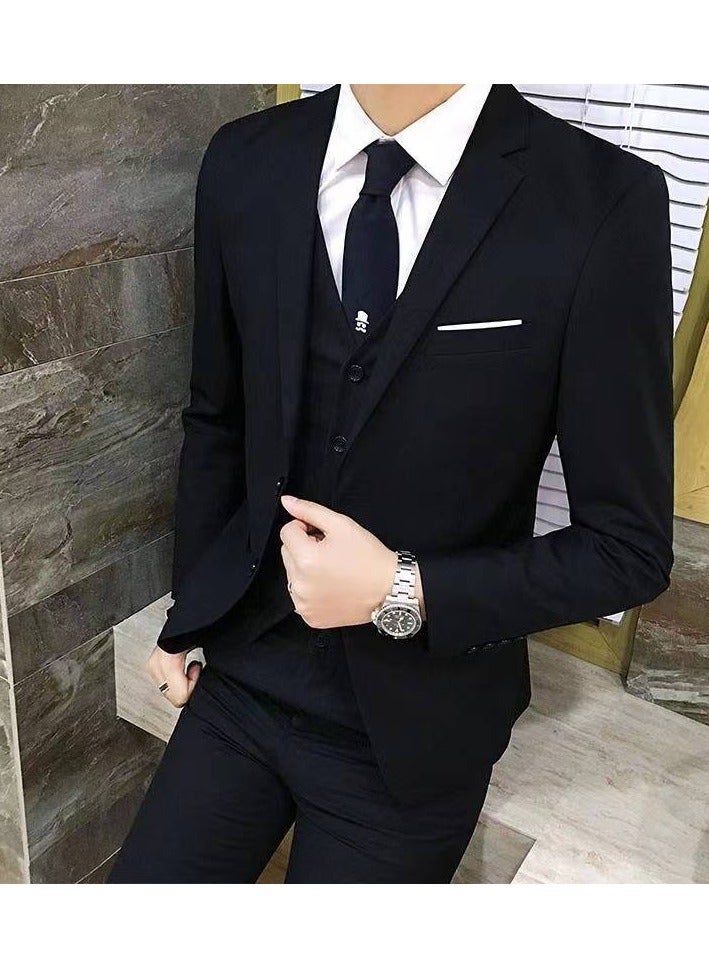 KUYING Business Slim-fit Suit Set In Three Pieces  - Image 4