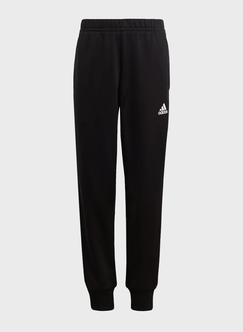 Adidas Little Kids 3-Stripes Shiny Tracksuit