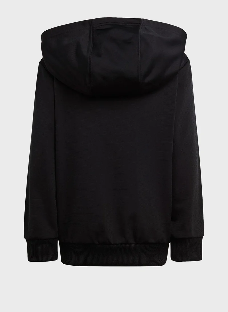 Adidas Little Kids 3-Stripes Shiny Tracksuit