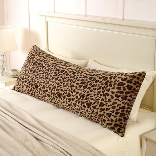 GALMAXS7 Body Pillow Covers Body Pillow Case Cover with Zipper Brown Cheetah 20x54 - Image 1