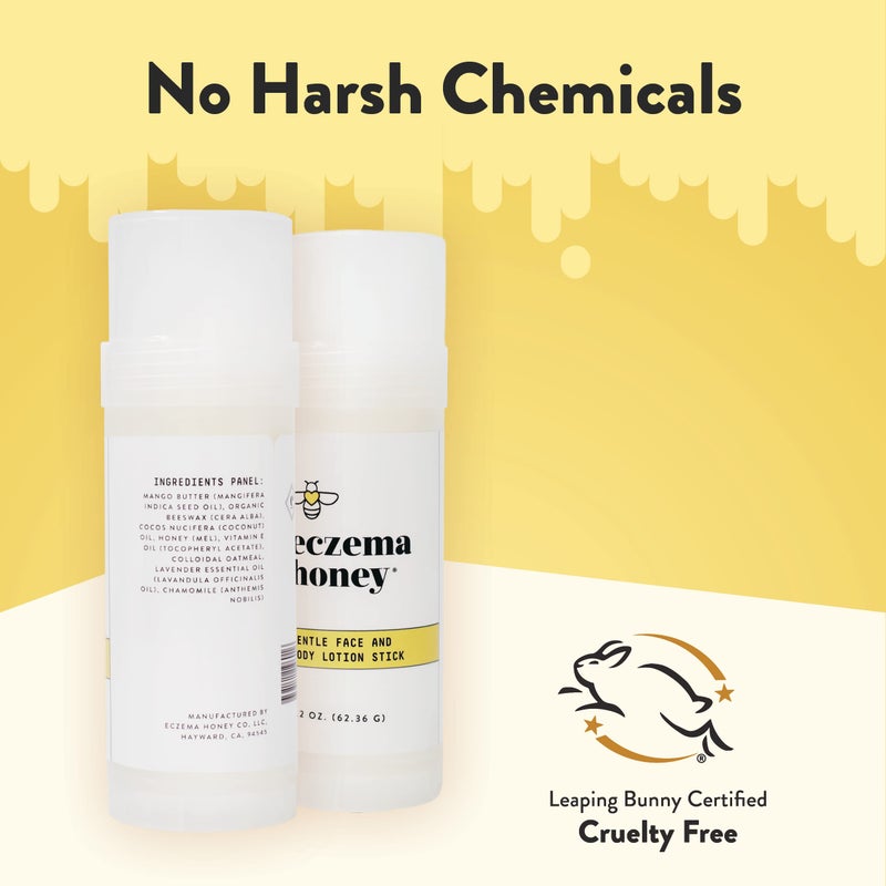 ECZEMA HONEY Gentle Face & Body Lotion Stick - Moisturizing Colloidal Oatmeal Hand Cream for Extremely Dry Skin - Eczema Lotion Helps Psoriasis, Dermatitis & More (2.2 Oz) - Image 5