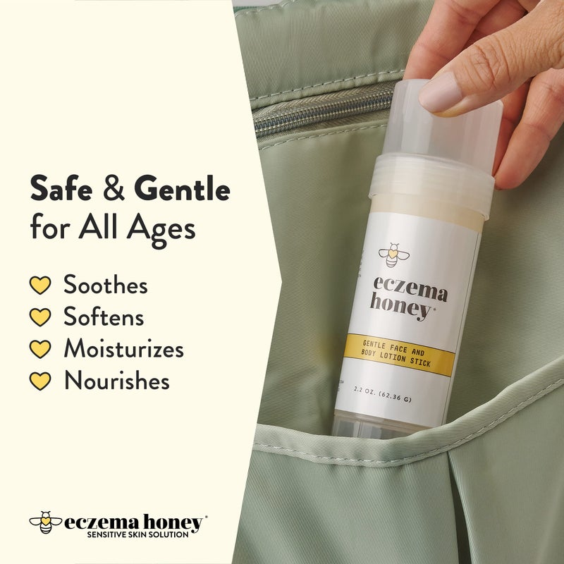 ECZEMA HONEY Gentle Face & Body Lotion Stick - Moisturizing Colloidal Oatmeal Hand Cream for Extremely Dry Skin - Eczema Lotion Helps Psoriasis, Dermatitis & More (2.2 Oz) - Image 3