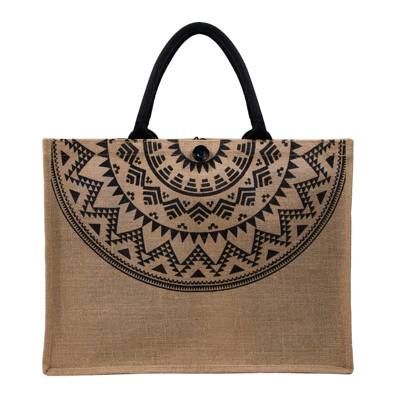 Hibala Woven Large Beach Bag Straw Beach Tote Handmade Weaving Shoulder Tassel Bag Handbag (Bohemian Print) - Image 5