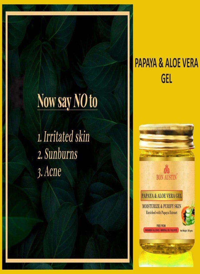 Bon Austin Premium Papaya Aloe vera Gel & Cucumber Aloe Vera Gel Combo Pack of 2 Jars of 180 gms(360 gms) - Image 4