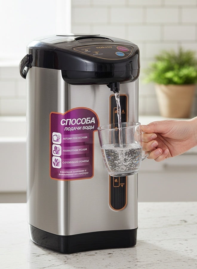 سوكاني غلاية ماء ثيرمو بوت، موزع مياه، غلاية ماء كهربائية من الفولاذ المقاوم للصدأ 304، تسخين سريع 800 واط، موفرة للطاقة، سعة 6.8 لتر، إيقاف تشغيل تلقائي (SK-09060) - Image 1