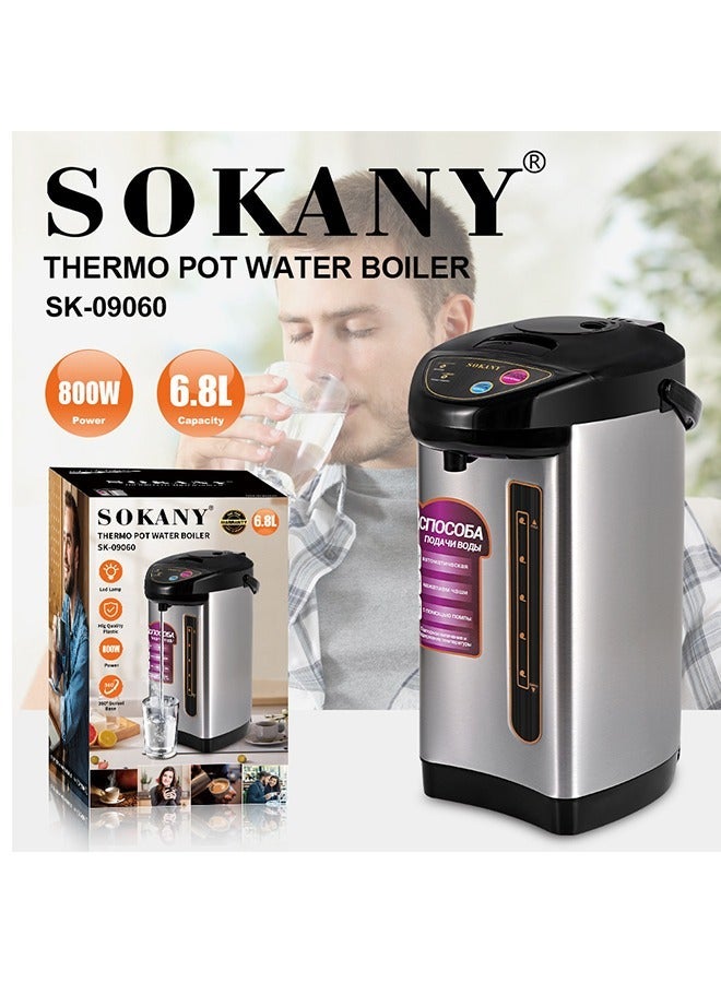 سوكاني غلاية ماء ثيرمو بوت، موزع مياه، غلاية ماء كهربائية من الفولاذ المقاوم للصدأ 304، تسخين سريع 800 واط، موفرة للطاقة، سعة 6.8 لتر، إيقاف تشغيل تلقائي (SK-09060) - Image 3