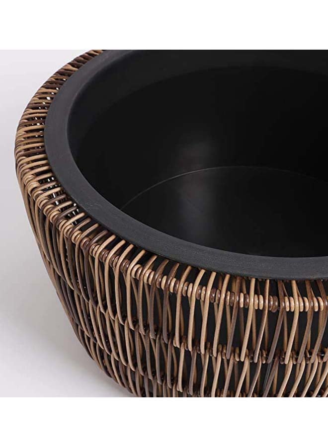 Suncoast Suncoast Peta Round Planter Bowl (L)-Brown  - Image 3