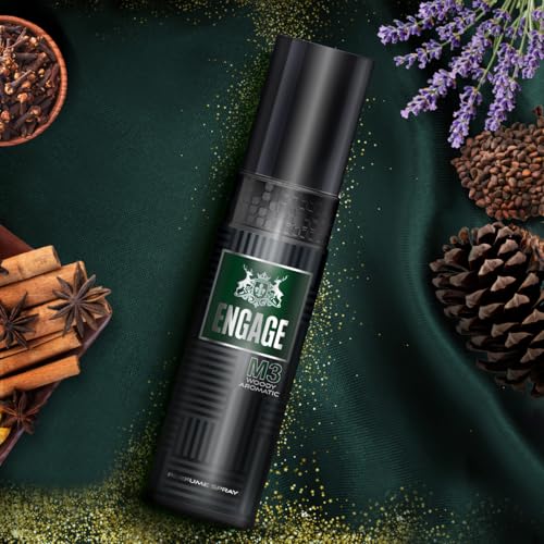 Engage M3 Perfume Spray for Men 120ml | Fresh & Woody | Long Lasting | No Parabens | No Silicones | Dermatologically Tested | Skin Friendly | Crafted for Everyday Luxury | Also try EDP Amber Hues - Image 2