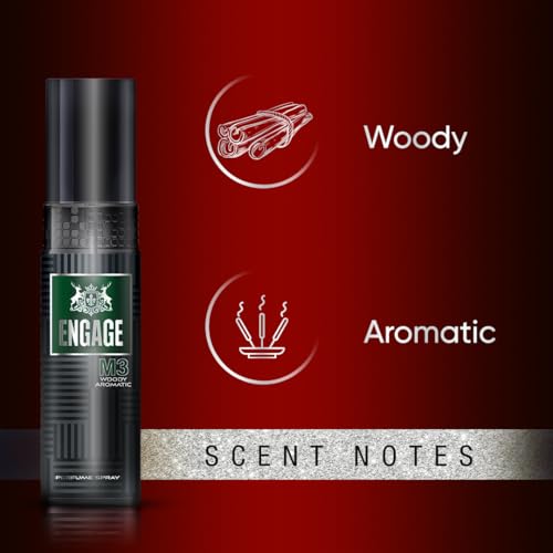 Engage M3 Perfume Spray for Men 120ml | Fresh & Woody | Long Lasting | No Parabens | No Silicones | Dermatologically Tested | Skin Friendly | Crafted for Everyday Luxury | Also try EDP Amber Hues - Image 3