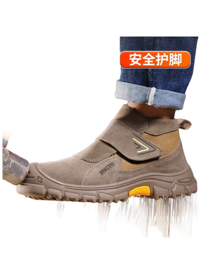 Jingtu Welding Safety Shoes For Men With Steel Toe Cap, Anti-Smashing, Anti-Puncture, Arc Welding, Cast And Forged Safety Work Shoes 3027V-J 39 - Image 1