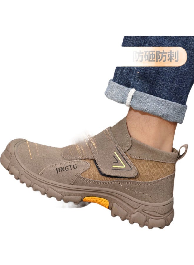 Jingtu Welding Safety Shoes For Men With Steel Toe Cap, Anti-Smashing, Anti-Puncture, Arc Welding, Cast And Forged Safety Work Shoes 3027V-J 39 - Image 2