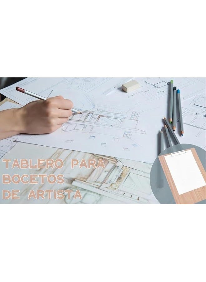 GLOGLOW Artist Sketch Board, Black 8K Wooden Sketch Board Water Proof Travel Painting Board Student Drawing Writing Board Art Supply for Classroom Studio or Field Use - Image 4