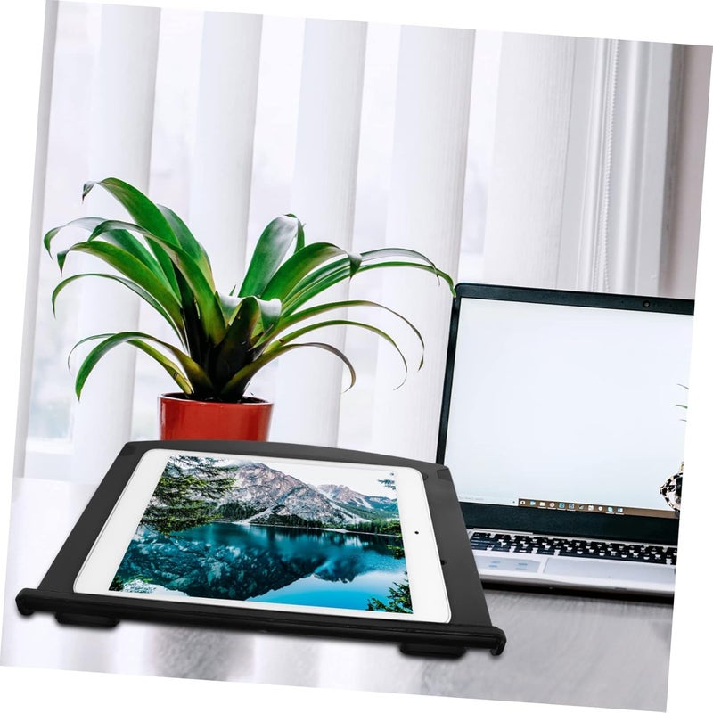 Adjustable Laptop Stand Notebook Holder with Hollow Out Cooling Design Ergonomic Riser for Optimal Heat Dissipation Non Slip Protective Pads Compatible with All - Image 2