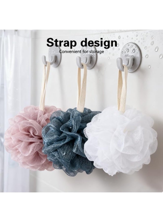 أيكيا مجموعة إسفنجات تقشير فاخرة - عبوة من 3 قطع، إسفنجة استحمام شبكية ناعمة لغسل الجسم، تقشير عميق، وتنعيم البشرة - إسفنجة استحمام متينة للاستخدام اليومي - متعددة الألوان - Image 2