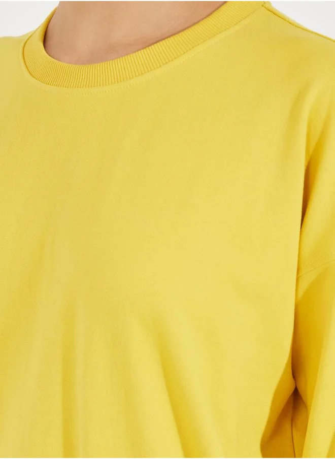 Styli Oversized Solid Longline Sweatshirt