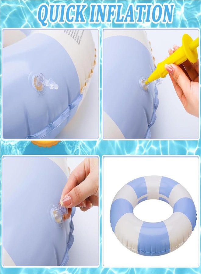 Taeku Inflatable Swimming Ring - Durable Striped Pool Float for Adults, Large Swim Tube for Beach, Summer Water Fun, Perfect for Pool Parties Relaxation (Blue) - Image 5