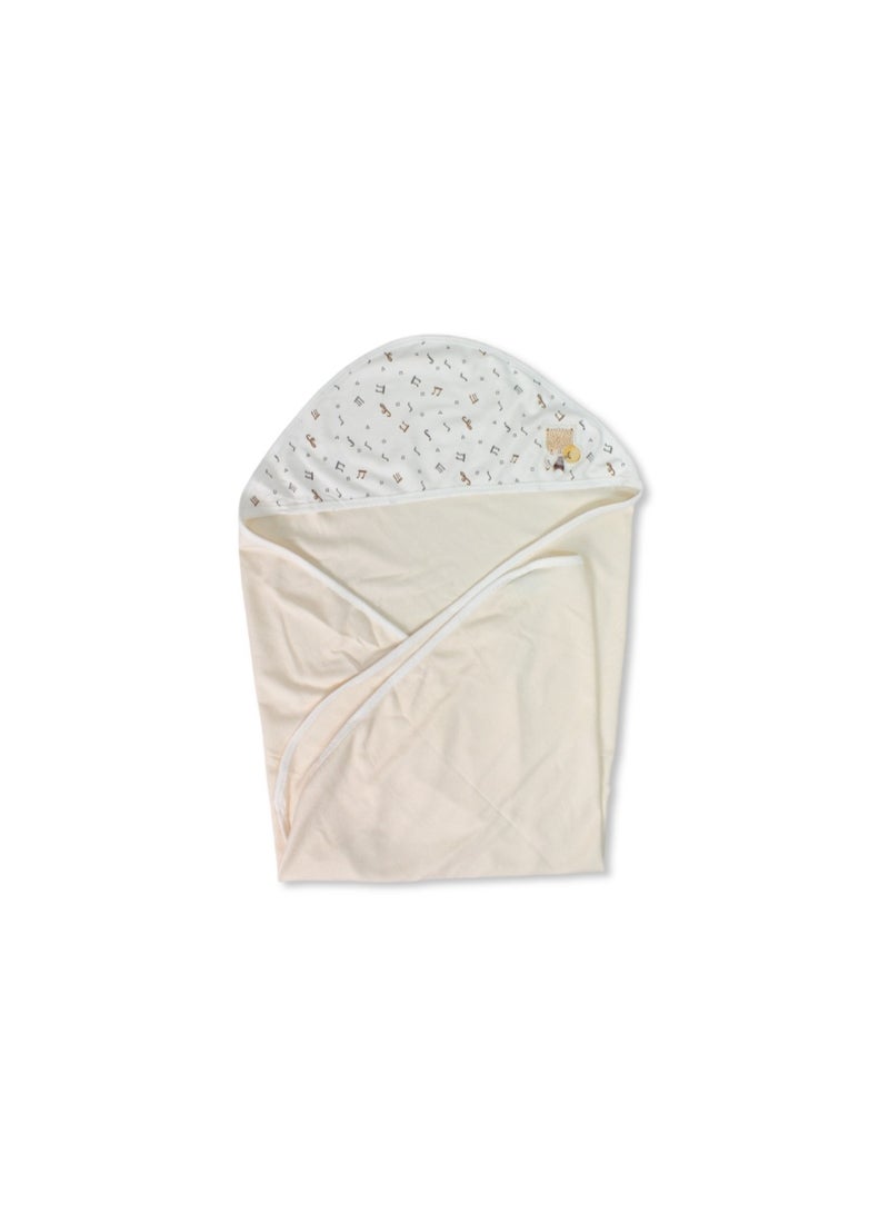 Berceau Cotton Baby Blanket – Off-White & Beige - Image 1