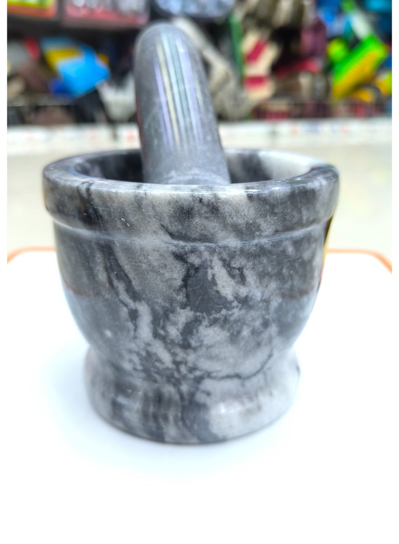 Flipkind Granite Mortar and Pestle Set, 16.8CM Pestle and 15.50CM Mortar,Natural Unpolished, Non Porous Spice Grinder, Small Bowl for Kitchen Spices |Multipurpose. - Image 1