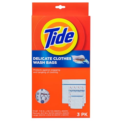 Tide Delicate Clothes Mesh Wash Bags for Wash Machine, 3 Pack (Small, Medium, and Large), Protects from Snagging, Tangling & Wear - Image 1