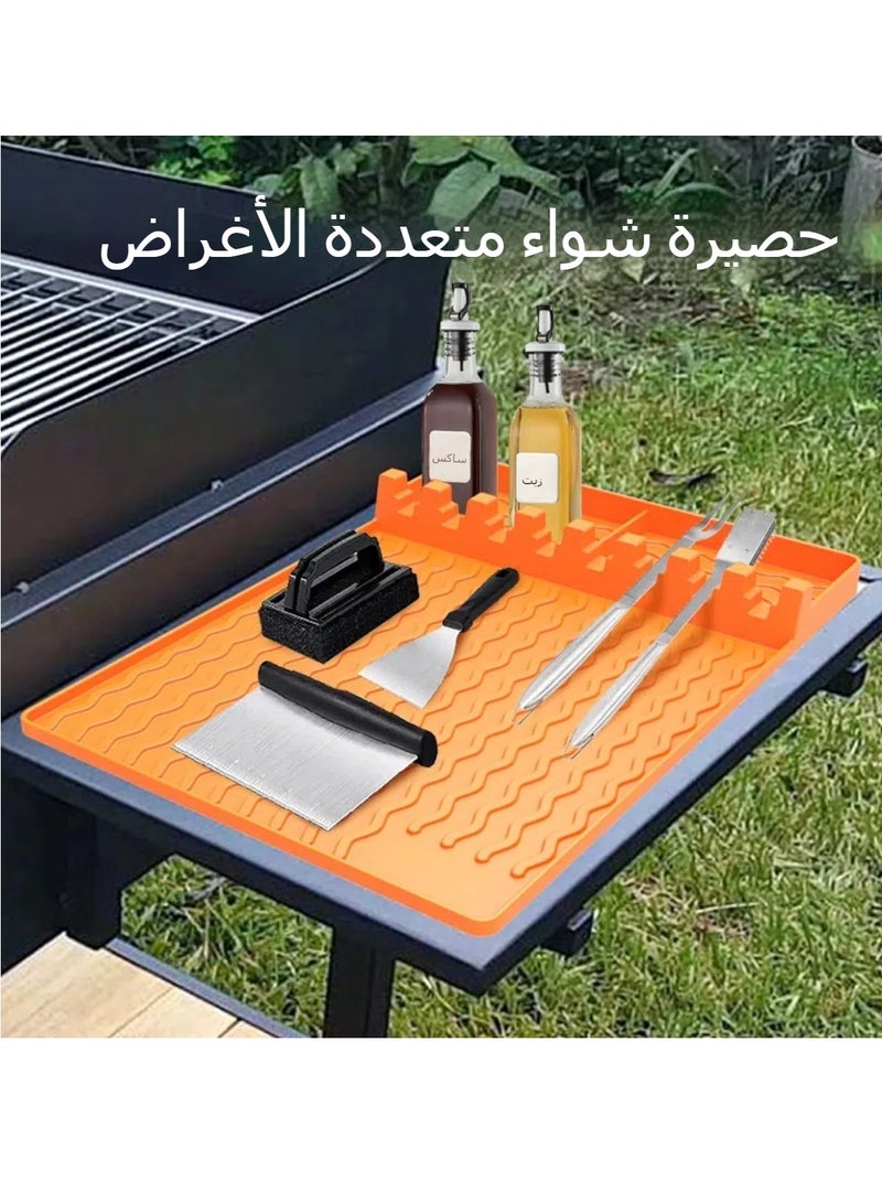 general Oven Silicone Side Rack Grill Tray Blackstone Silicone Oven Tool Mat Silicone Dust Cleaning Mat BBQ Protective Mat - Image 2