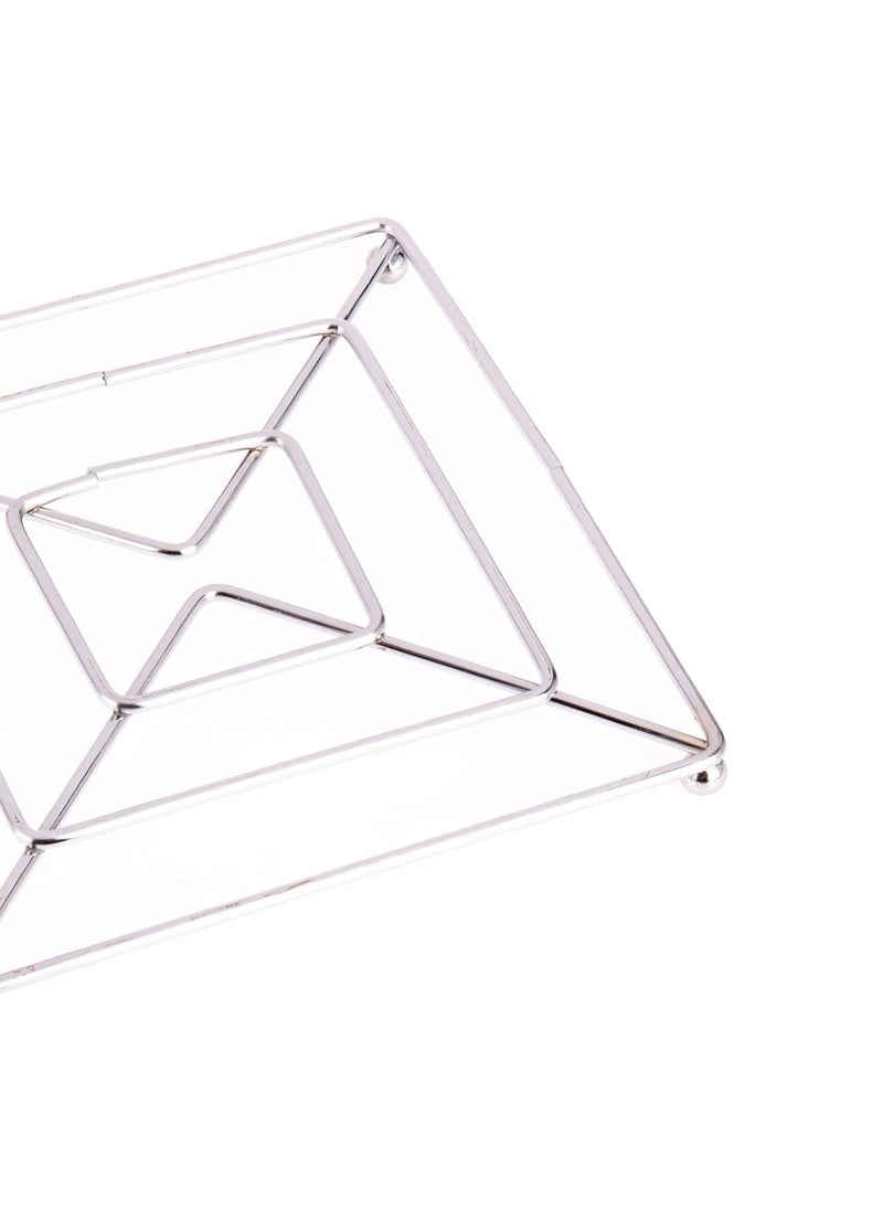 Prostuff.in Prostuff.in® Kitchen Cooking Square Hot & Cold Pot Stand with Food Steamer Rack Stand Holder for Kitchen Organizer (Large Size:16x16cm), Silver Color 1 Pcs  - Image 5