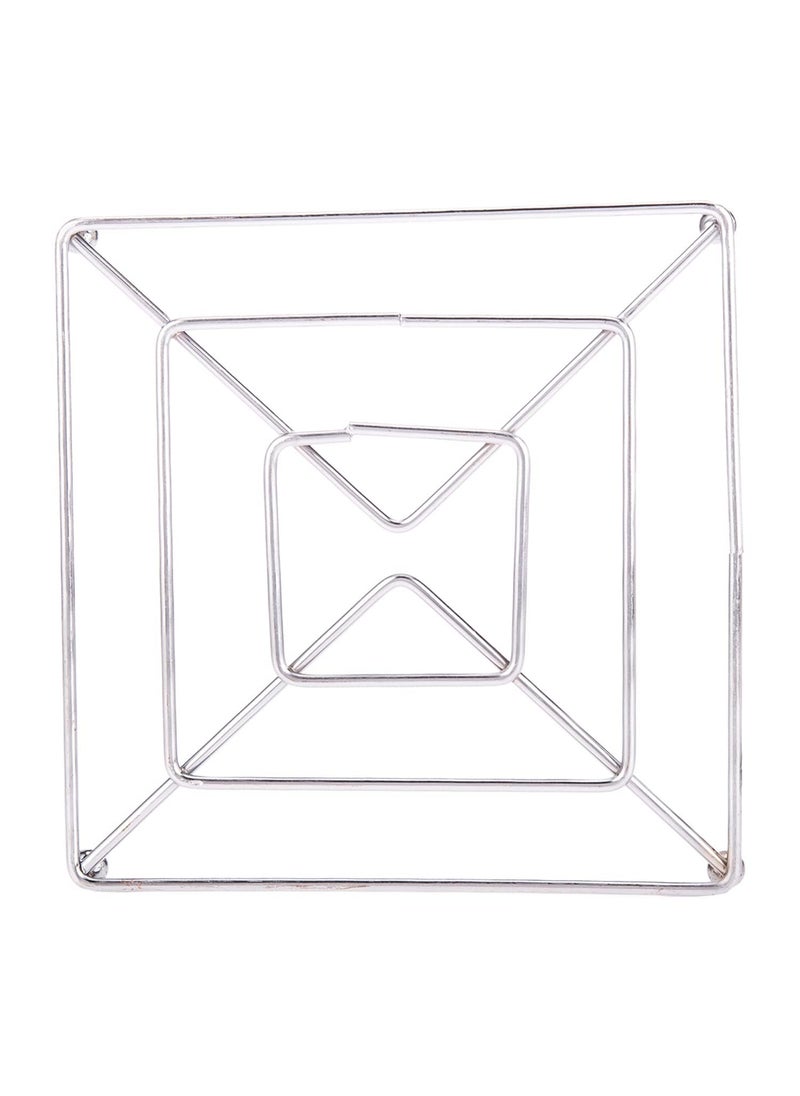 Prostuff.in Prostuff.in® Kitchen Cooking Square Hot & Cold Pot Stand with Food Steamer Rack Stand Holder for Kitchen Organizer (Large Size:16x16cm), Silver Color 1 Pcs  - Image 4