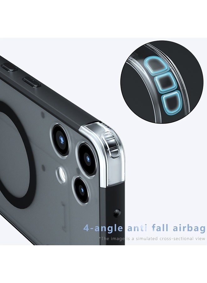 القضية المغناطيسية لا شيء الهاتف 3a لايت 5G, الصقيع الشفاف الظهر الوقائي غطاء الهاتف النحيف, مكافحة البصمات, مكافحة السقوط الحماية, حالة مقاومة للصدمات لا شيء الهاتف 3a لايت 5G (الأسود) - Image 3