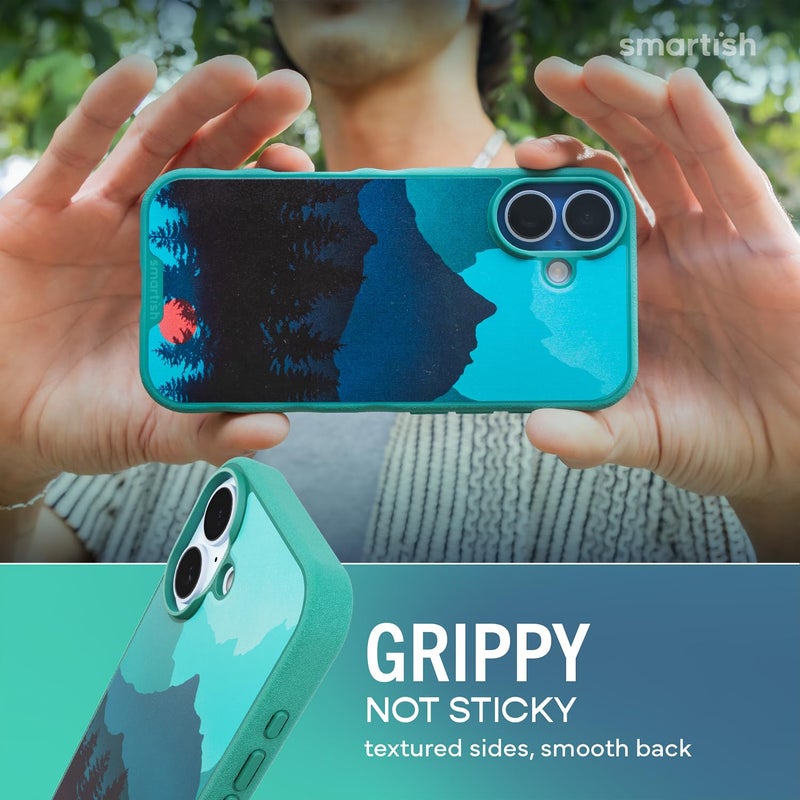 SmartishÂ® iPhone 17 MagSafe Case - Gripmunk Magnetic Slim Case [Lightweight + Protective] Thin Grip Cover with Microfiber Lining for Apple iPhone 17 - Moving Mountains - Image 4