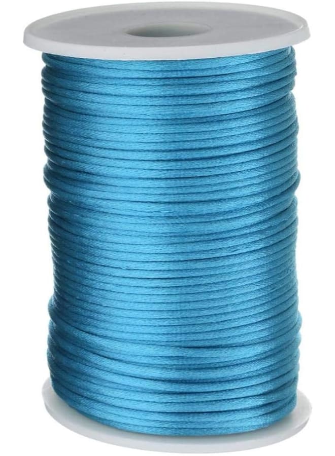 2mm 100Yards/PC 25 Mixed Colors Nylon Beading String Knotting Cord Faux Suede Cords for Jewelry Making Nylon Thread Leather Cord Threads (Ocean blue)  - Image 1