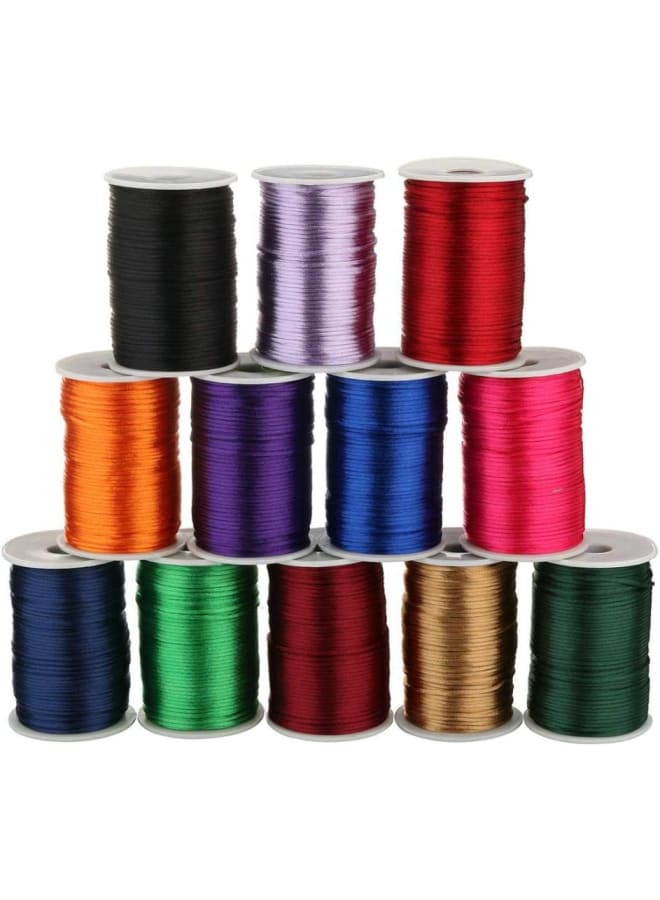 2mm 100Yards/PC 25 Mixed Colors Nylon Beading String Knotting Cord Faux Suede Cords for Jewelry Making Nylon Thread Leather Cord Threads (Ocean blue)  - Image 2