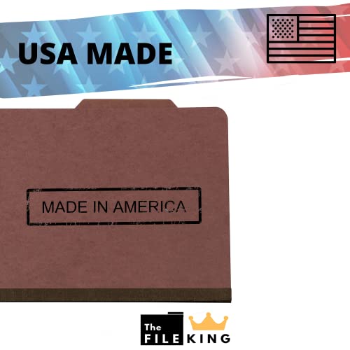 The File King Letter Size Carnelia Red File Folders with Prongs, 10 Pack, 8.5 x 11 - Image 5
