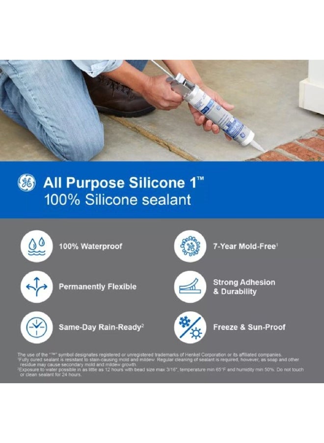 All Purpose Silicone Sealant Clear 209 ml GE012