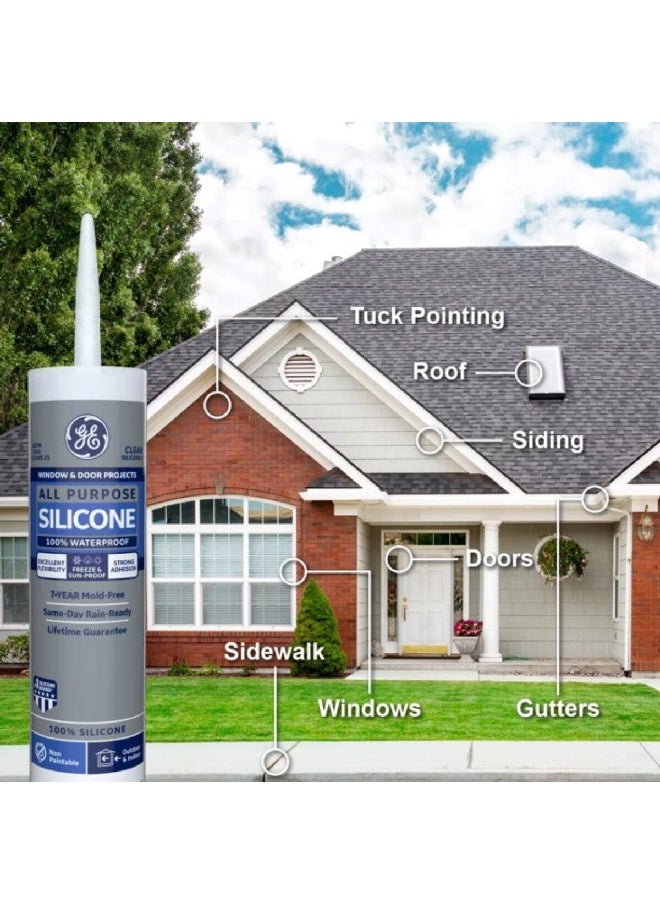 All Purpose Silicone Sealant Clear 209 ml GE012