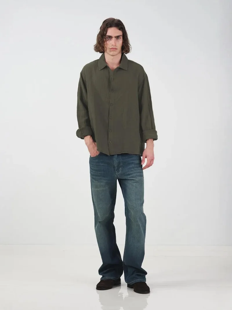 جيستو GIESTO Men's Relaxed Fit Cotton Long Sleeve Shirt