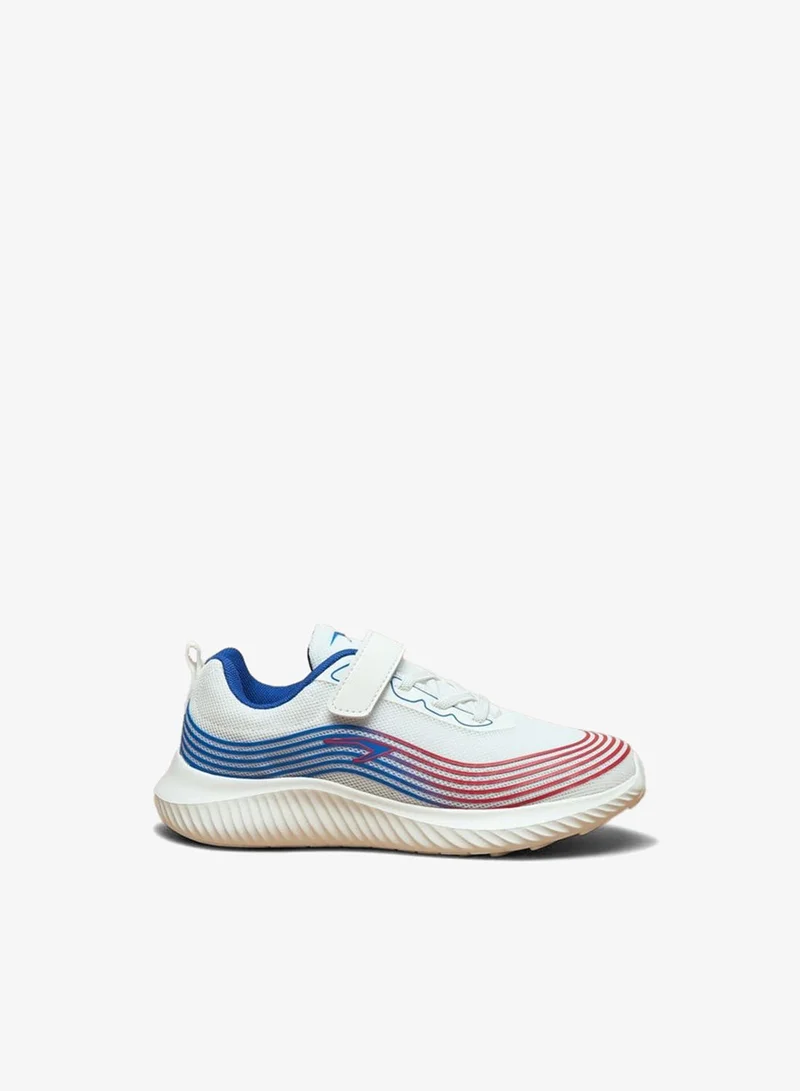 Dash Striped Sports Shoes with Hook and Loop Closure
