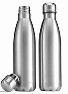 350ml Stainless Steel Water Bottle Double Walled Sports Water Bottle Vacuum Insulated Cola Shape Travel Thermal Flask Bpa Free, Silver SUS304