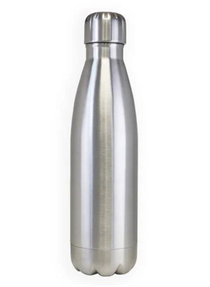 NATIONAL PLASTIC - 350ml Stainless Steel Water Bottle Double Walled Sports Water Bottle Vacuum Insulated Cola Shape Travel Thermal Flask Bpa Free, Silver SUS304 - Image 1