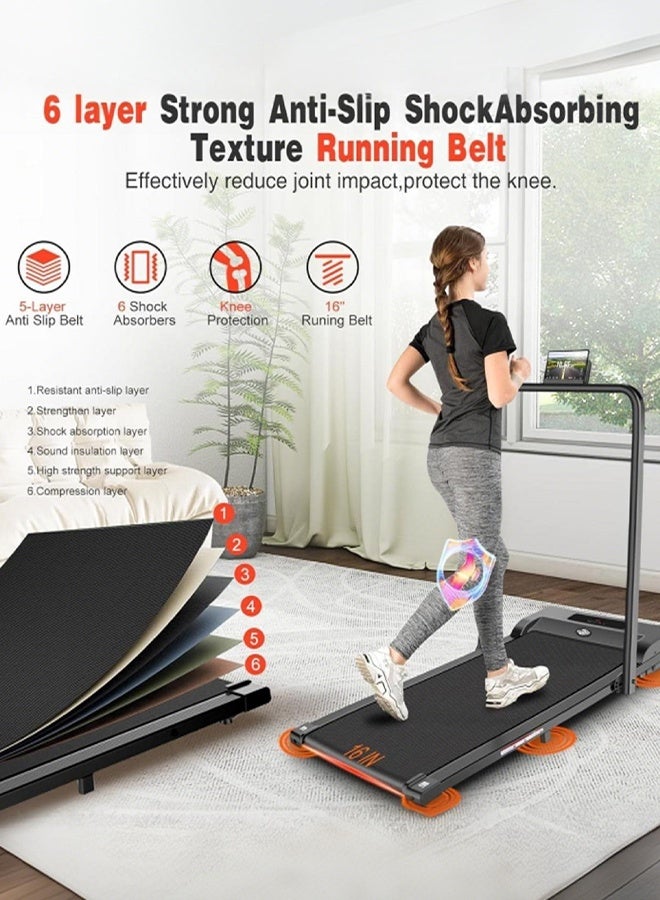 الحلم جهاز المشي 2 في 1، جهاز المشي القابل للطي مع مقبض، جهاز المشي القابل للطي المحمول 2.5 حصان مع جهاز تحكم عن بعد، تحت المكتب للمكتب المنزلي، جهاز المشي الصغير - Image 4