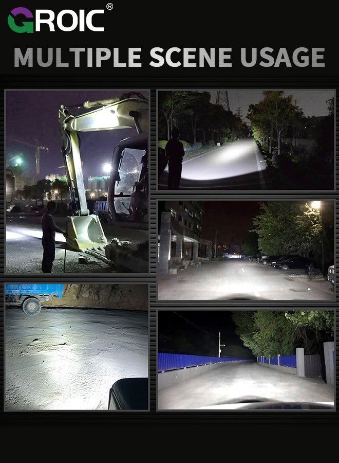 GROIC 2 Pcs 3'' LED Offroad Lights, 6800LM Spot Flood Combo, Cube LED Pod Light Bar Off-Road Fog Lights, Off-road Light  for Motorcycle Truck SUV Boat ATV Jeep Tractor Headlight - Image 5